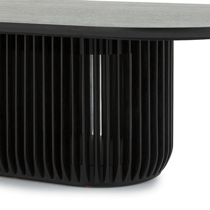 1.3m Oval Coffee Table - Black Stain