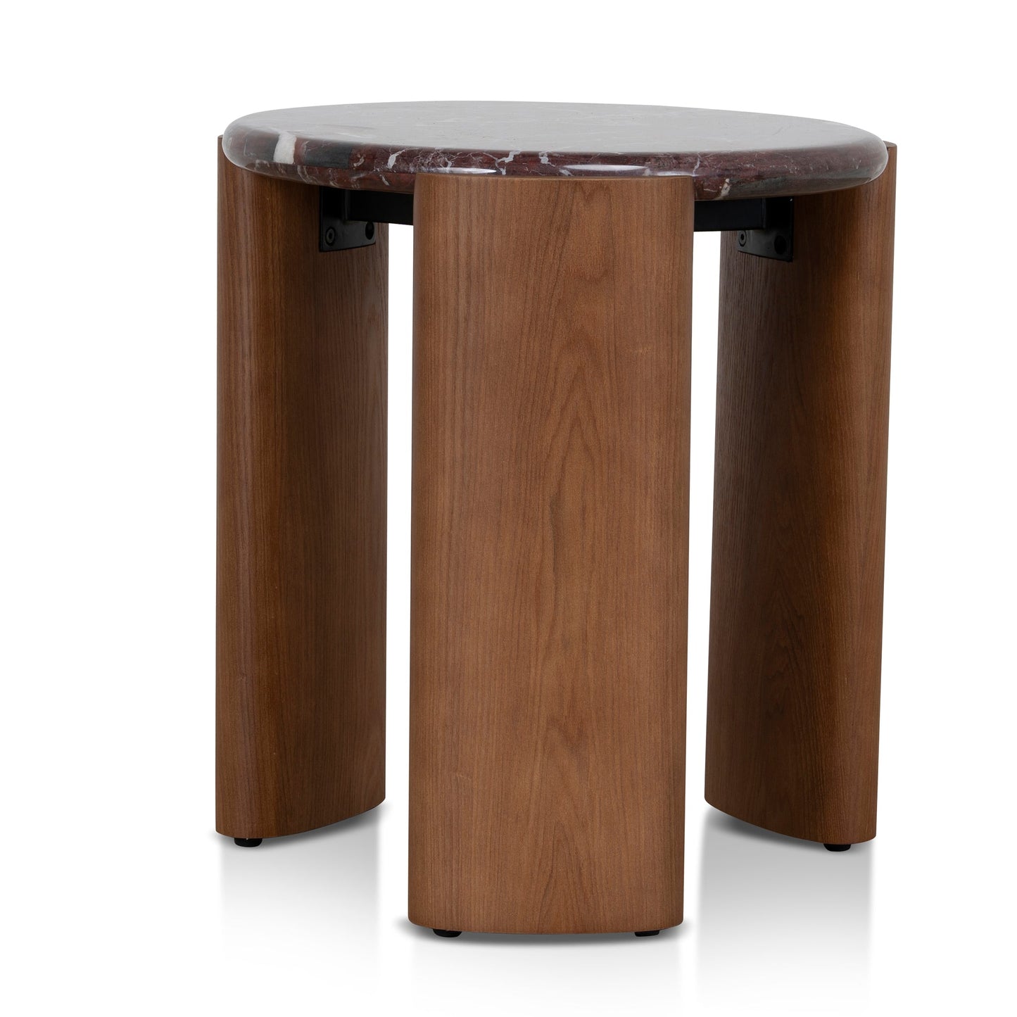Nested Rosso Levanto Marble Coffee Table - Walnut