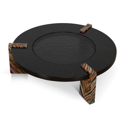 93cm Round Coffee Table - Black