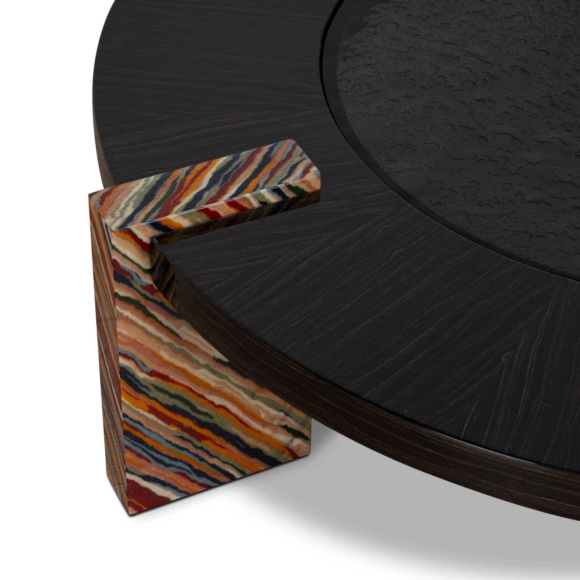 93cm Round Coffee Table - Black