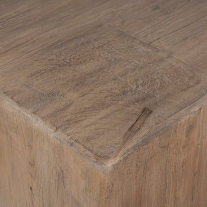1.1m Elm Square Coffee Table - Natural