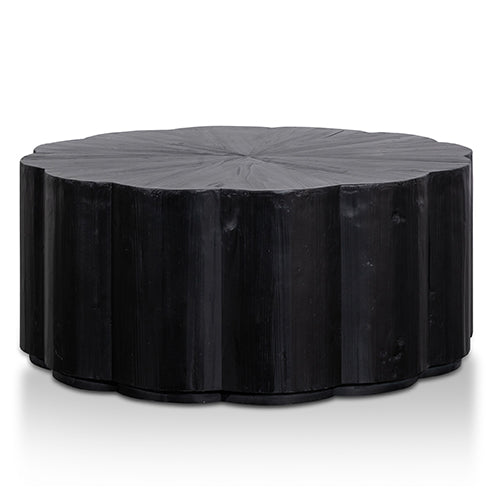 100cm Round Coffee Table - Full Black