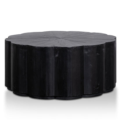 100cm Round Coffee Table - Full Black