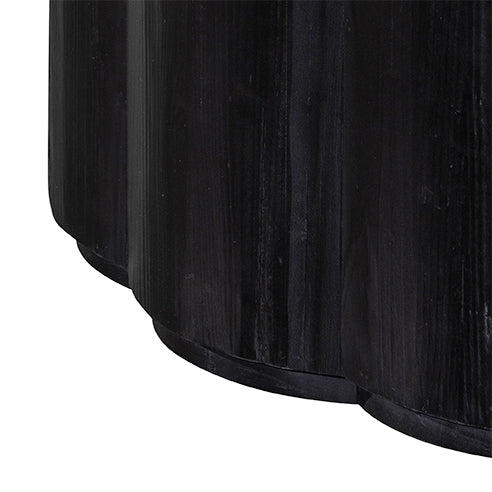 100cm Round Coffee Table - Full Black