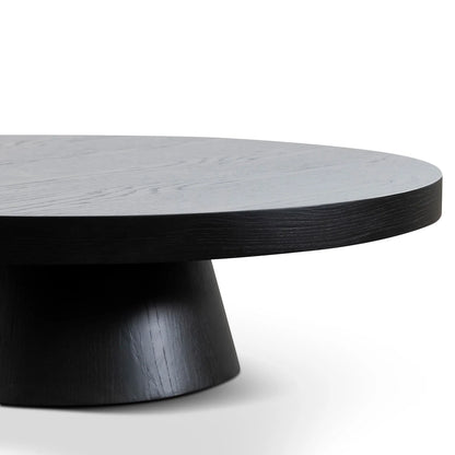 Round Coffee Table - Black Oak