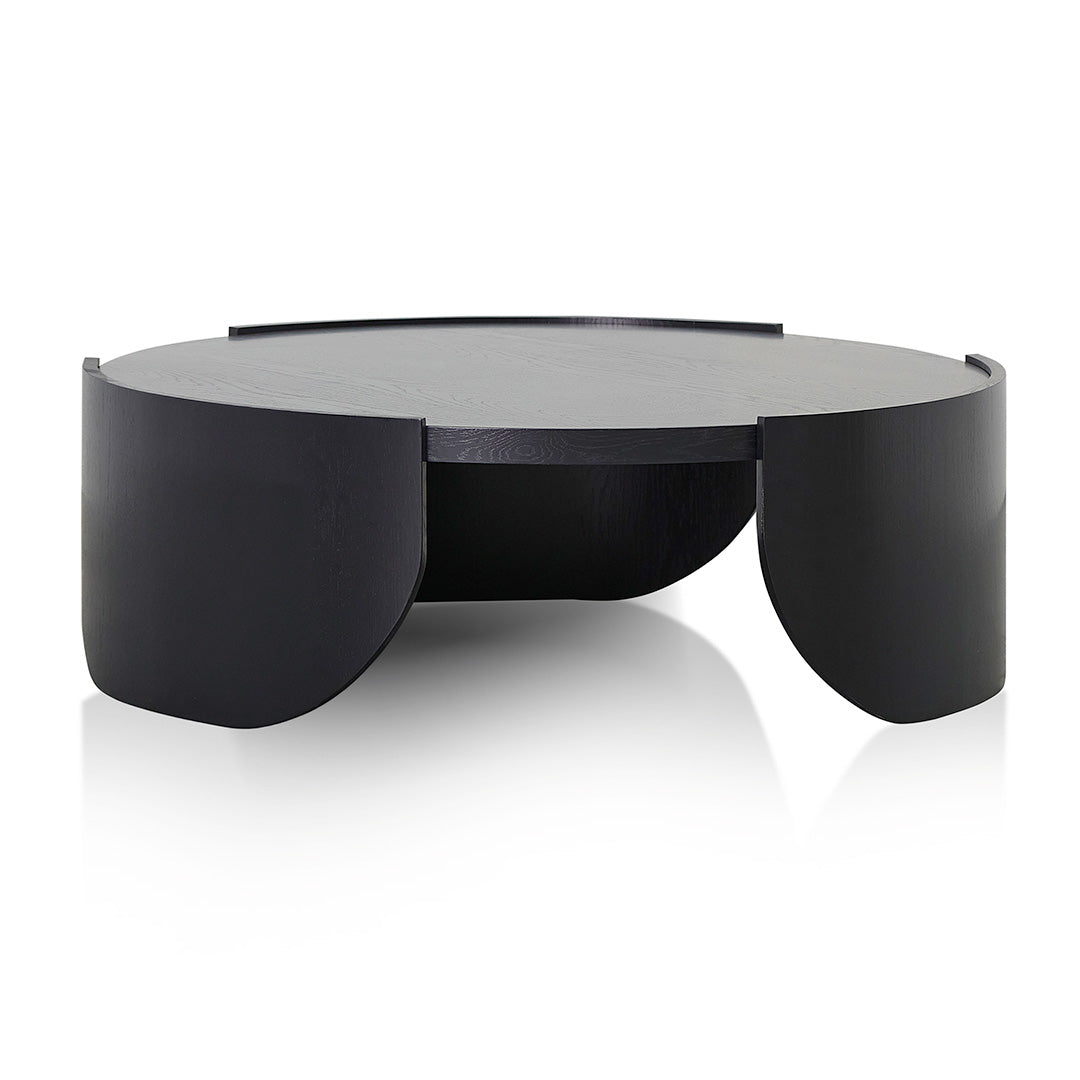 1.1m Round Coffee Table - Black