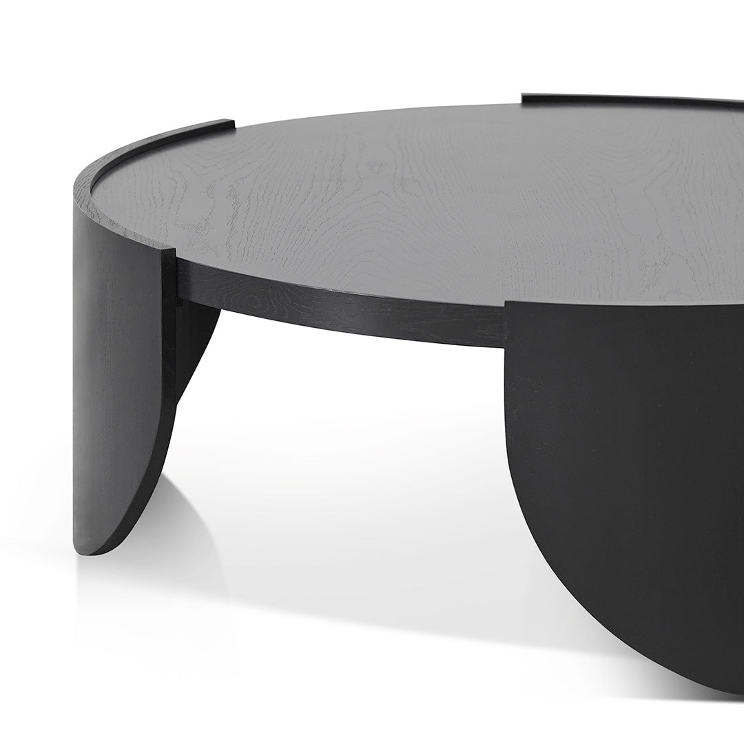 1.1m Round Coffee Table - Black