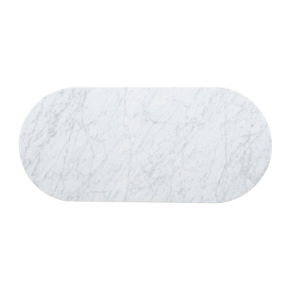 1.3m Marble Coffee Table - Black