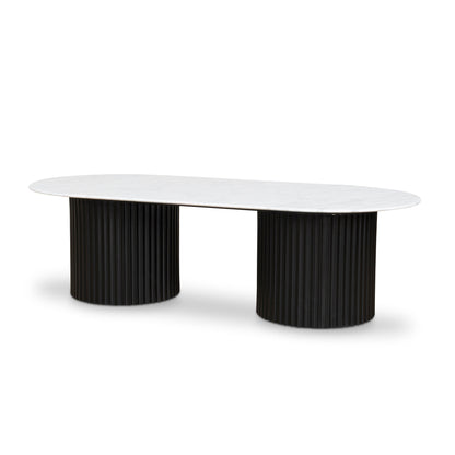 1.3m Marble Coffee Table - Black