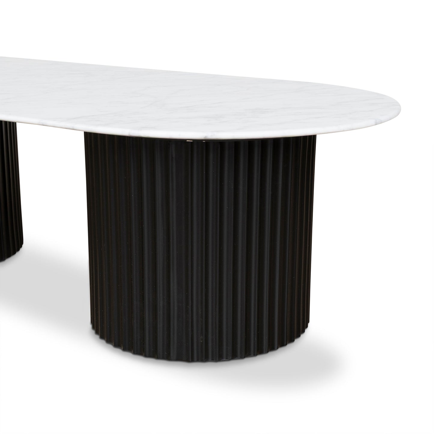 1.3m Marble Coffee Table - Black