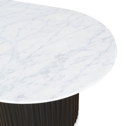 1.3m Marble Coffee Table - Black