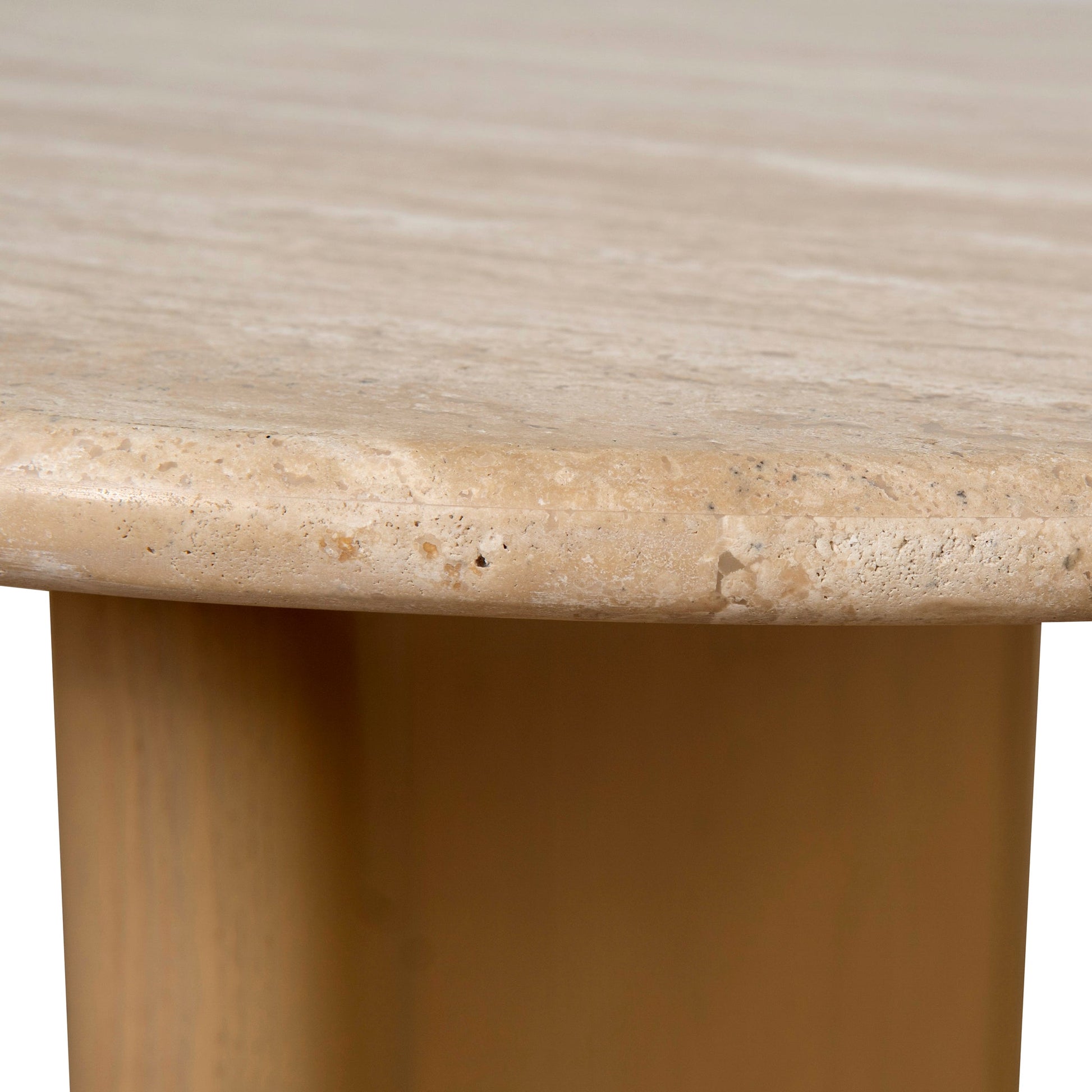 1.5m Travertine Top Coffee Table - Creme Ash