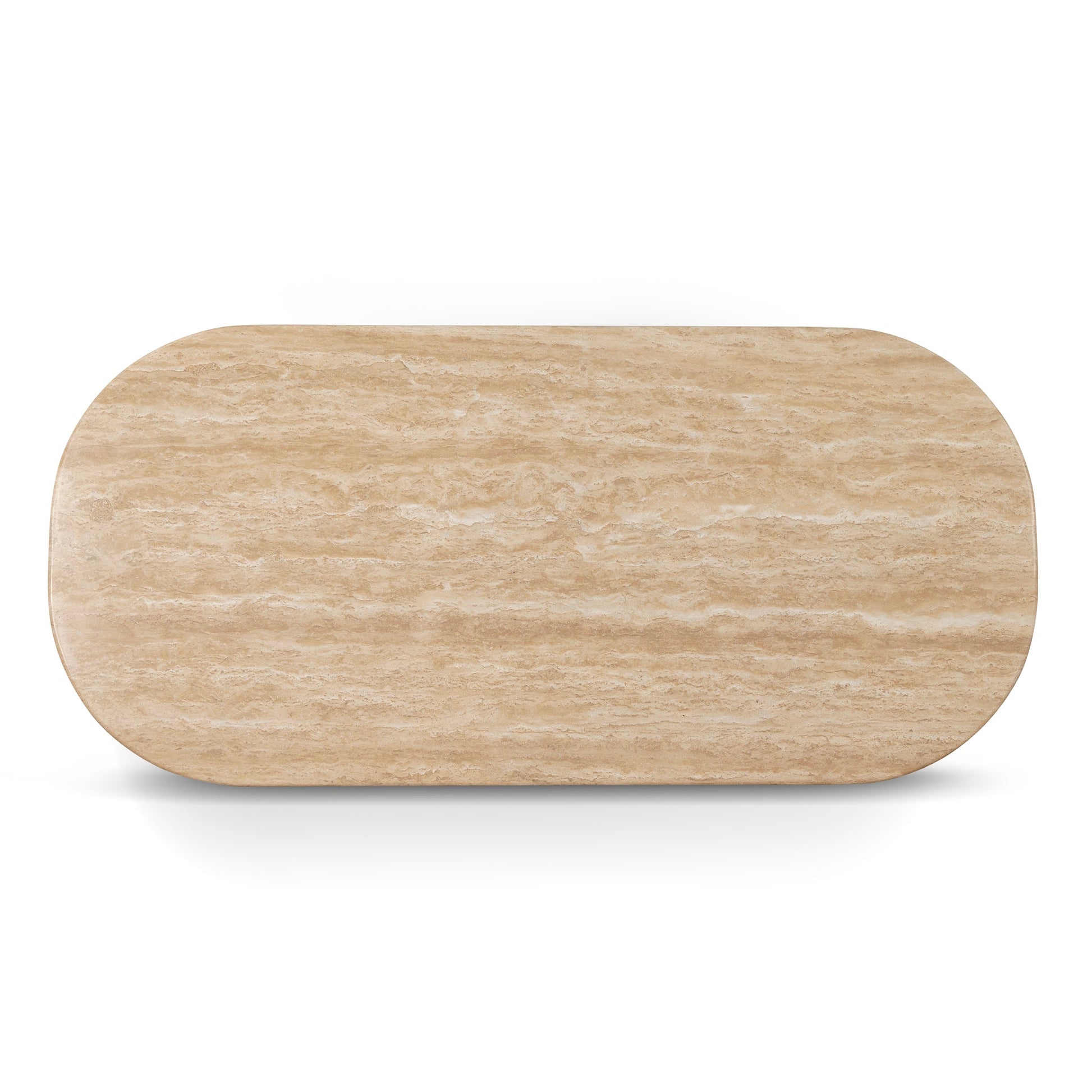 1.5m Travertine Top Coffee Table - Creme Ash