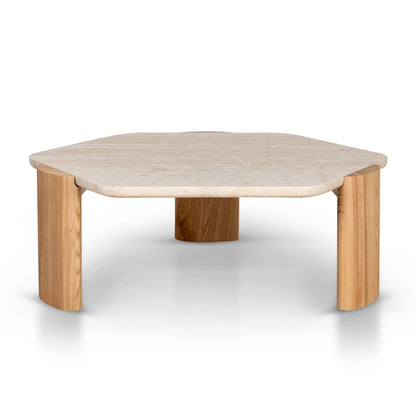 100cm Travertine Coffee Table - Natural