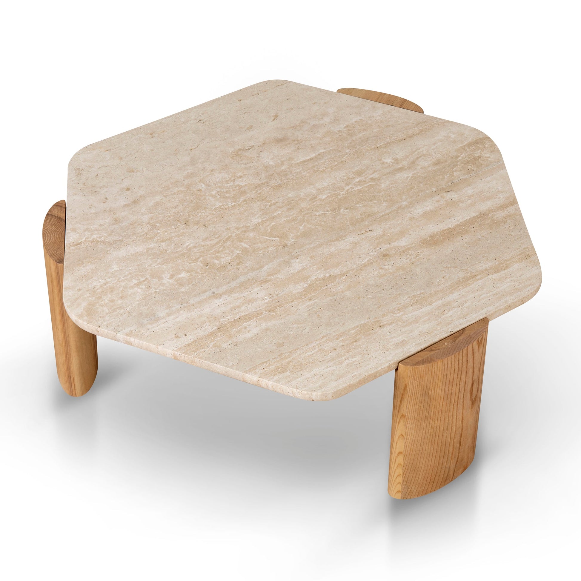 100cm Travertine Coffee Table - Natural