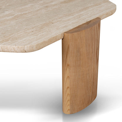 100cm Travertine Coffee Table - Natural