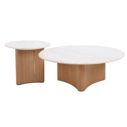 Nested Marble Coffee Table - Natural