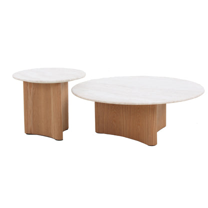 Nested Marble Coffee Table - Natural