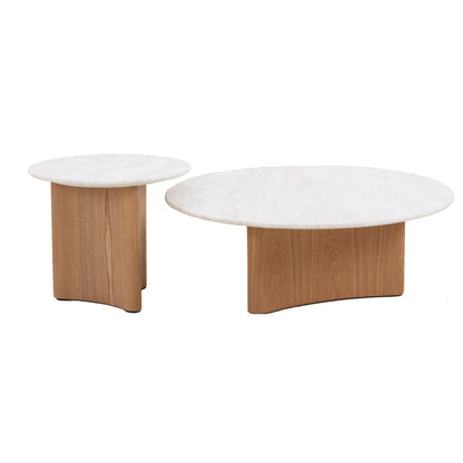 Nested Marble Coffee Table - Natural