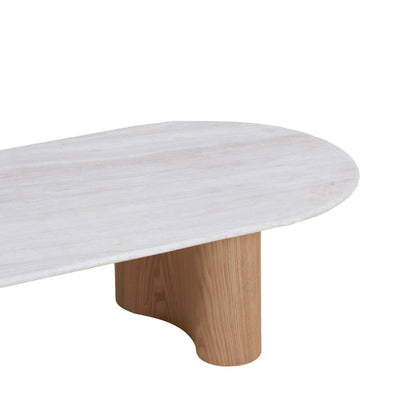 1.5m Travertine Top Coffee Table - Natural