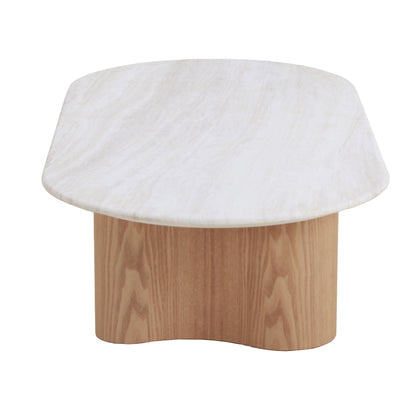 1.5m Travertine Top Coffee Table - Natural