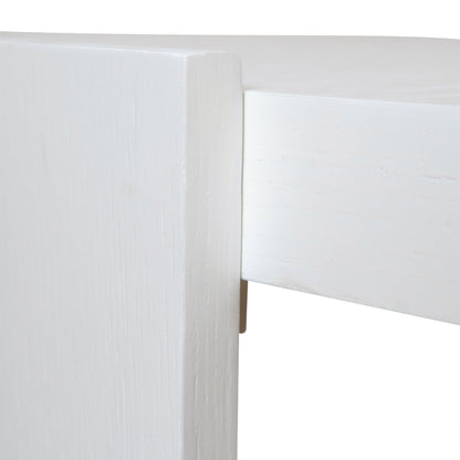 100cm Wooden Round Coffee Table - White