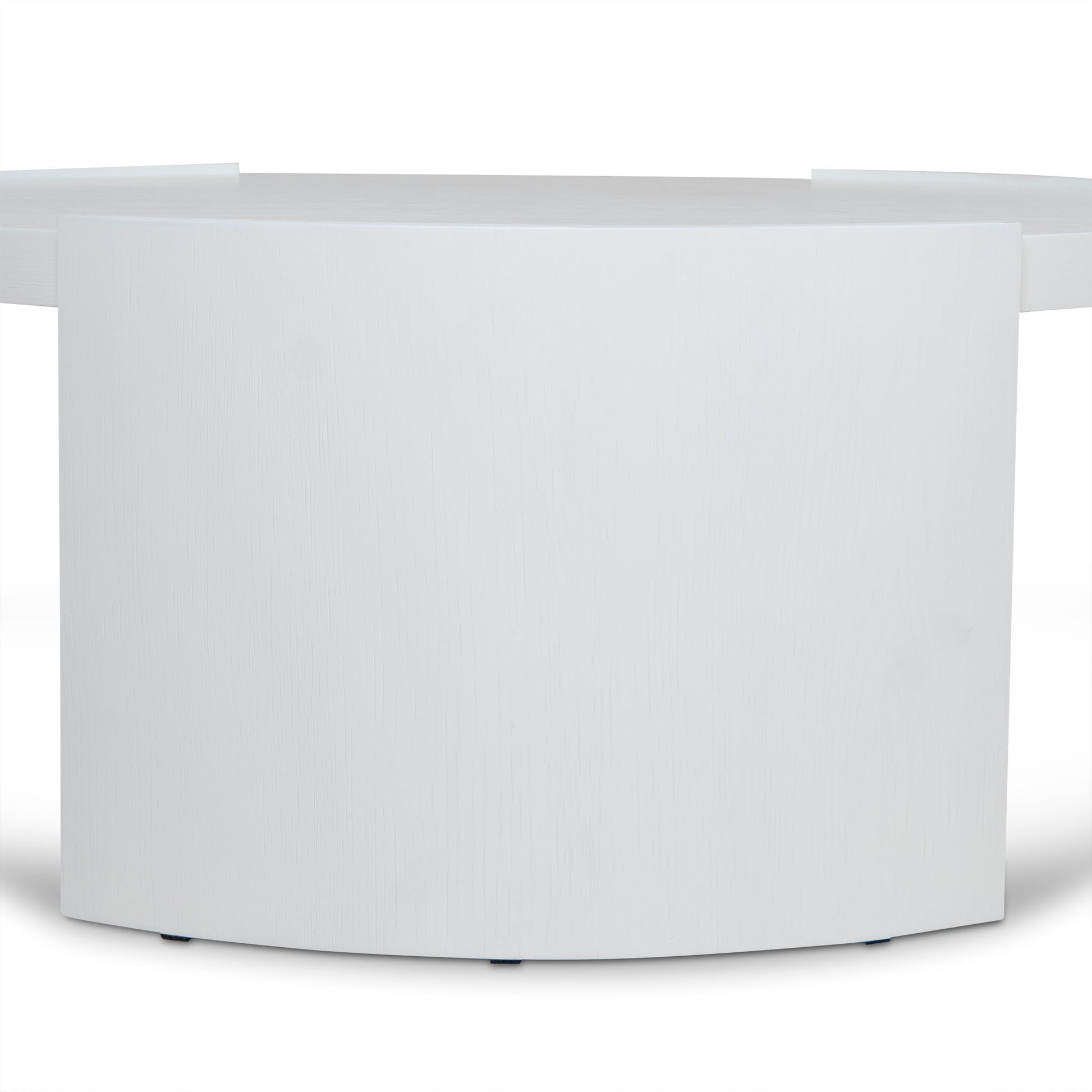 100cm Wooden Round Coffee Table - White