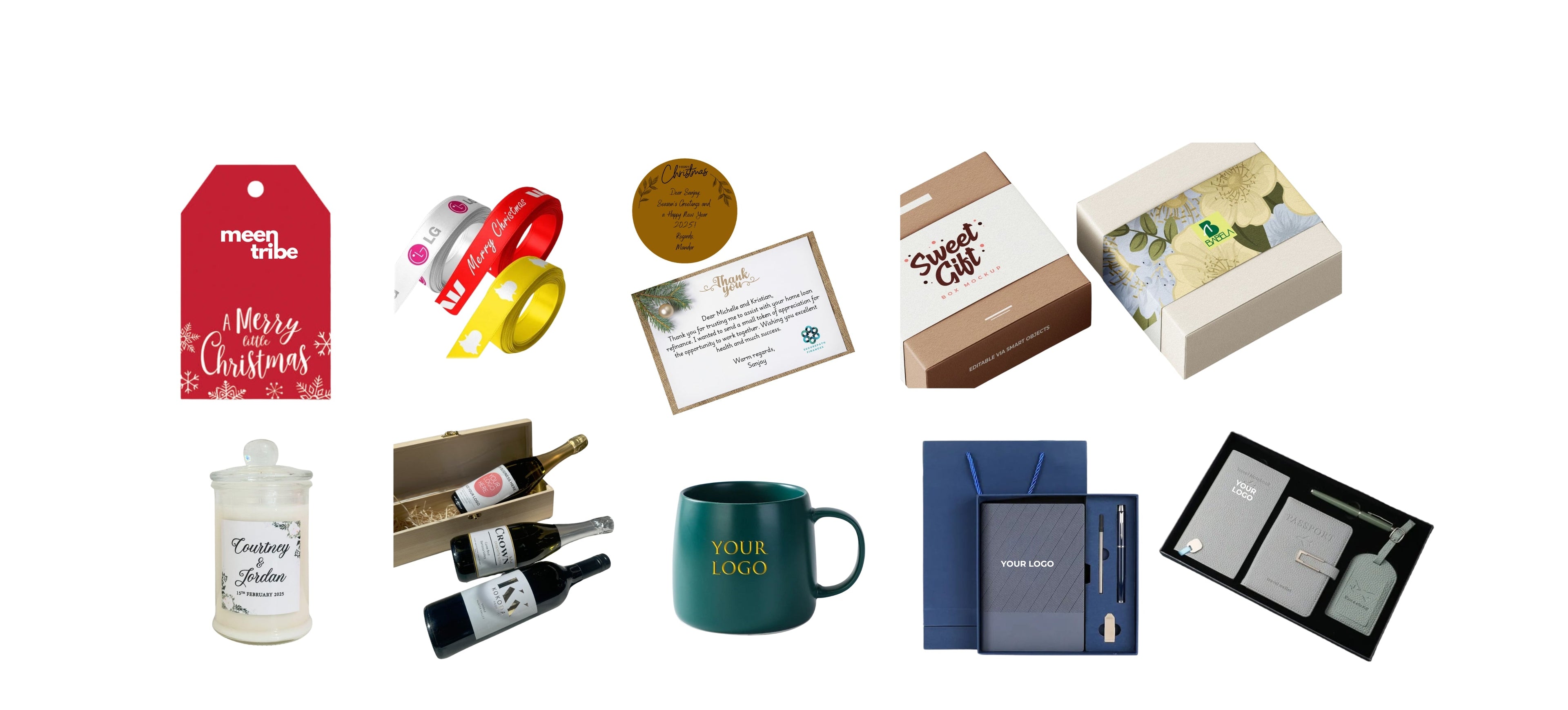 Custommugs, wine bottles, and gift boxes - Meen Tribe