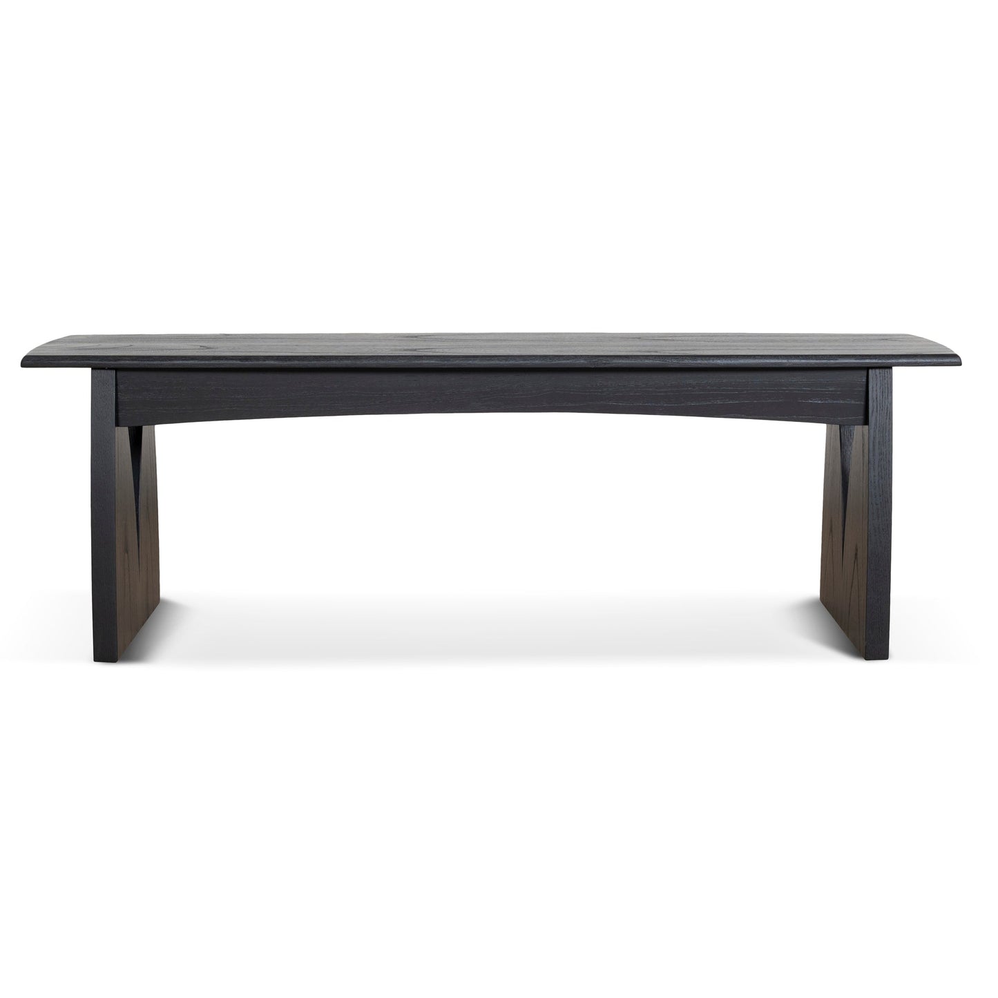 1.4m Elm Dining Bench - Full Black