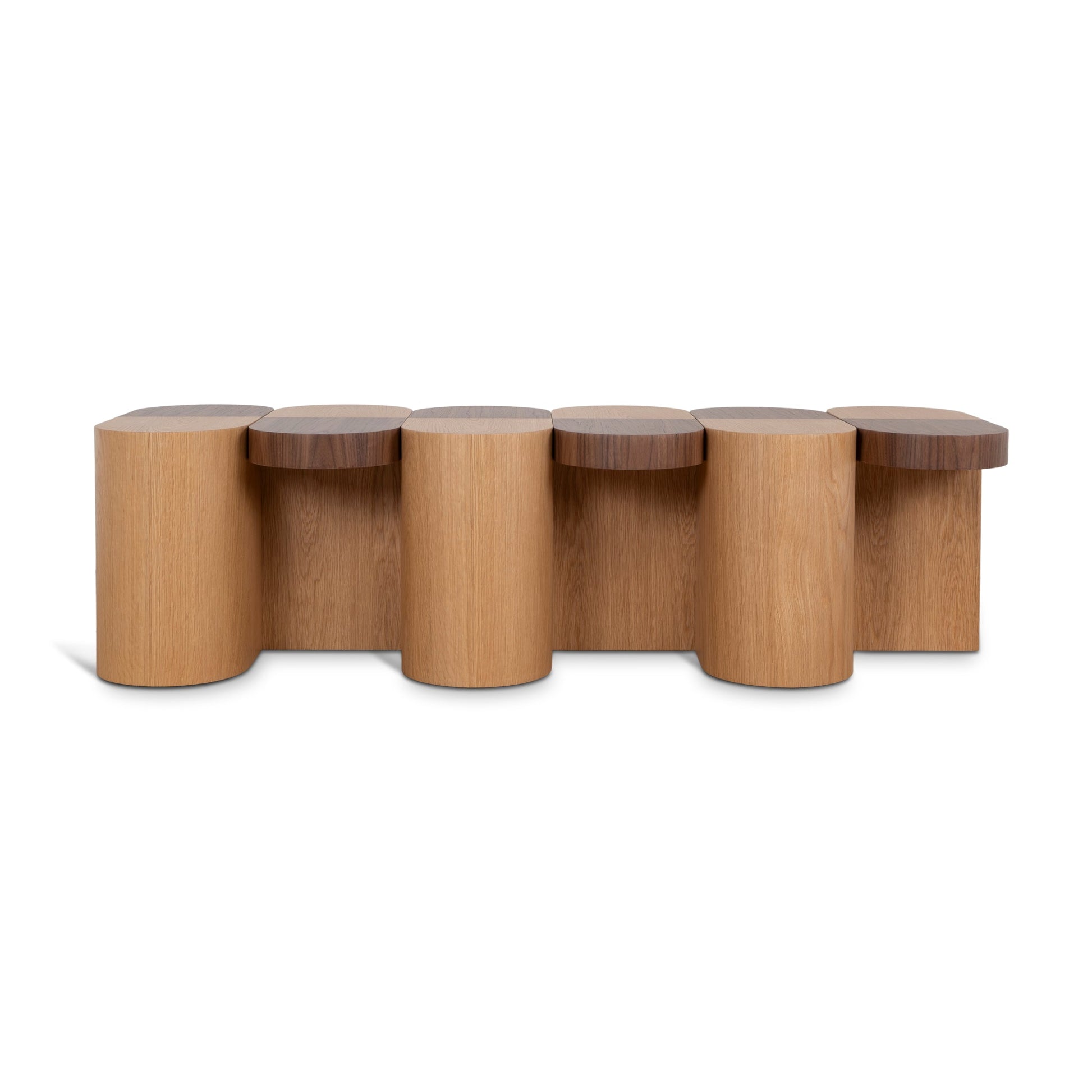 1.68m Dining Bench - Two Tone Natural