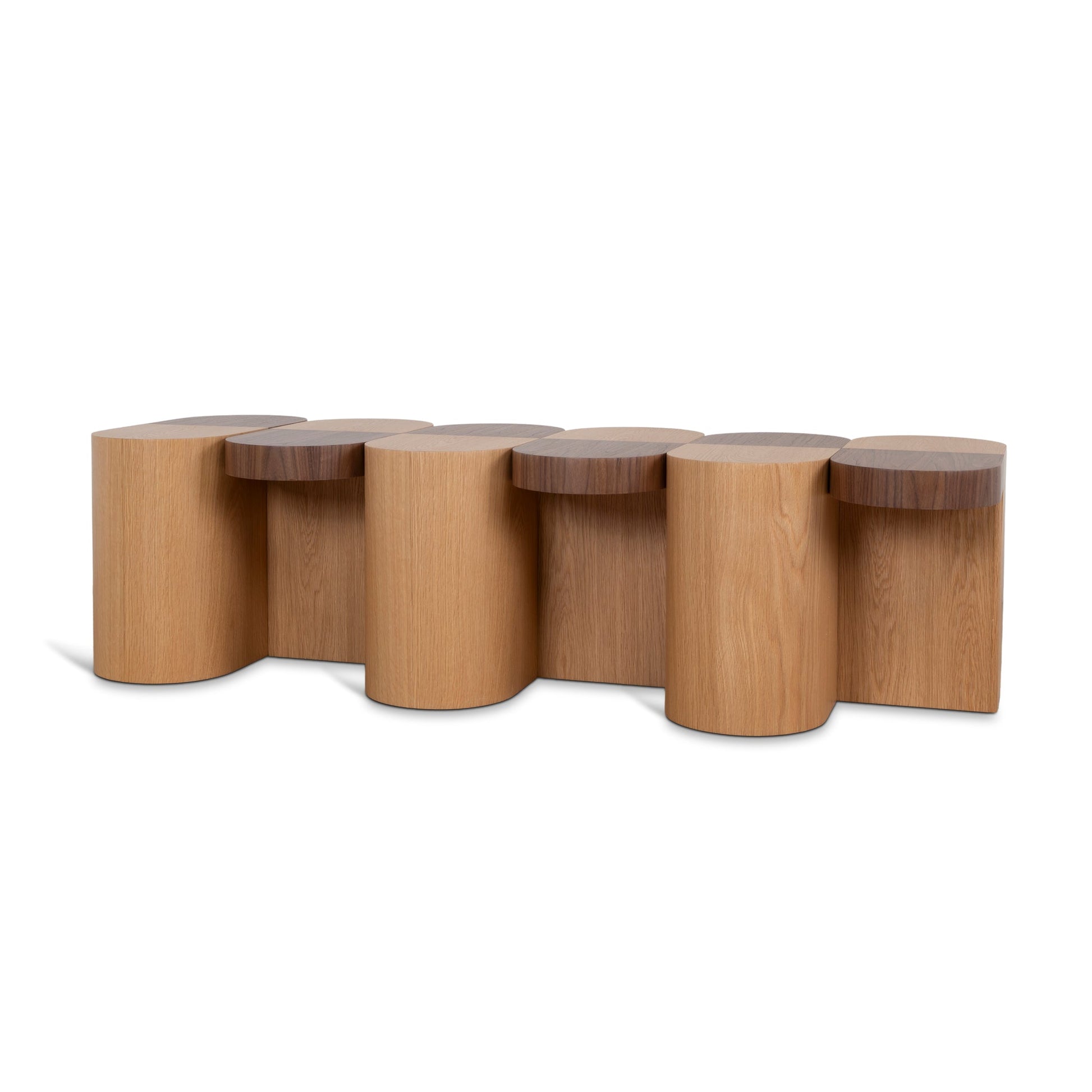 1.68m Dining Bench - Two Tone Natural