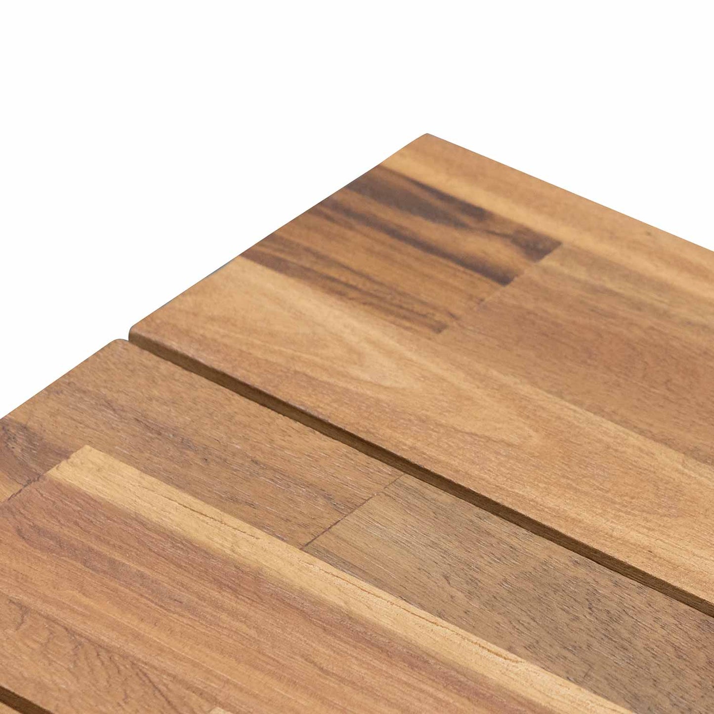 Outdoor Wooden Bench - Natural Top and Black Legs