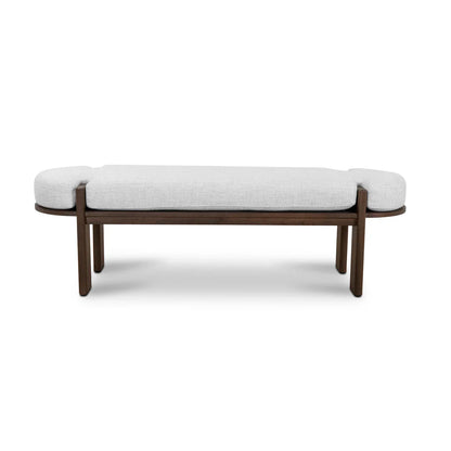1.6m Walnut Elm Bench - Natural Linen