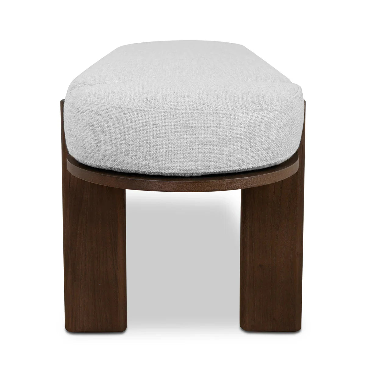 1.6m Walnut Elm Bench - Natural Linen