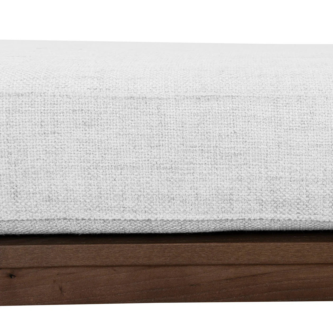 1.6m Walnut Elm Bench - Natural Linen