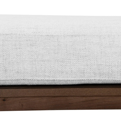1.6m Walnut Elm Bench - Natural Linen