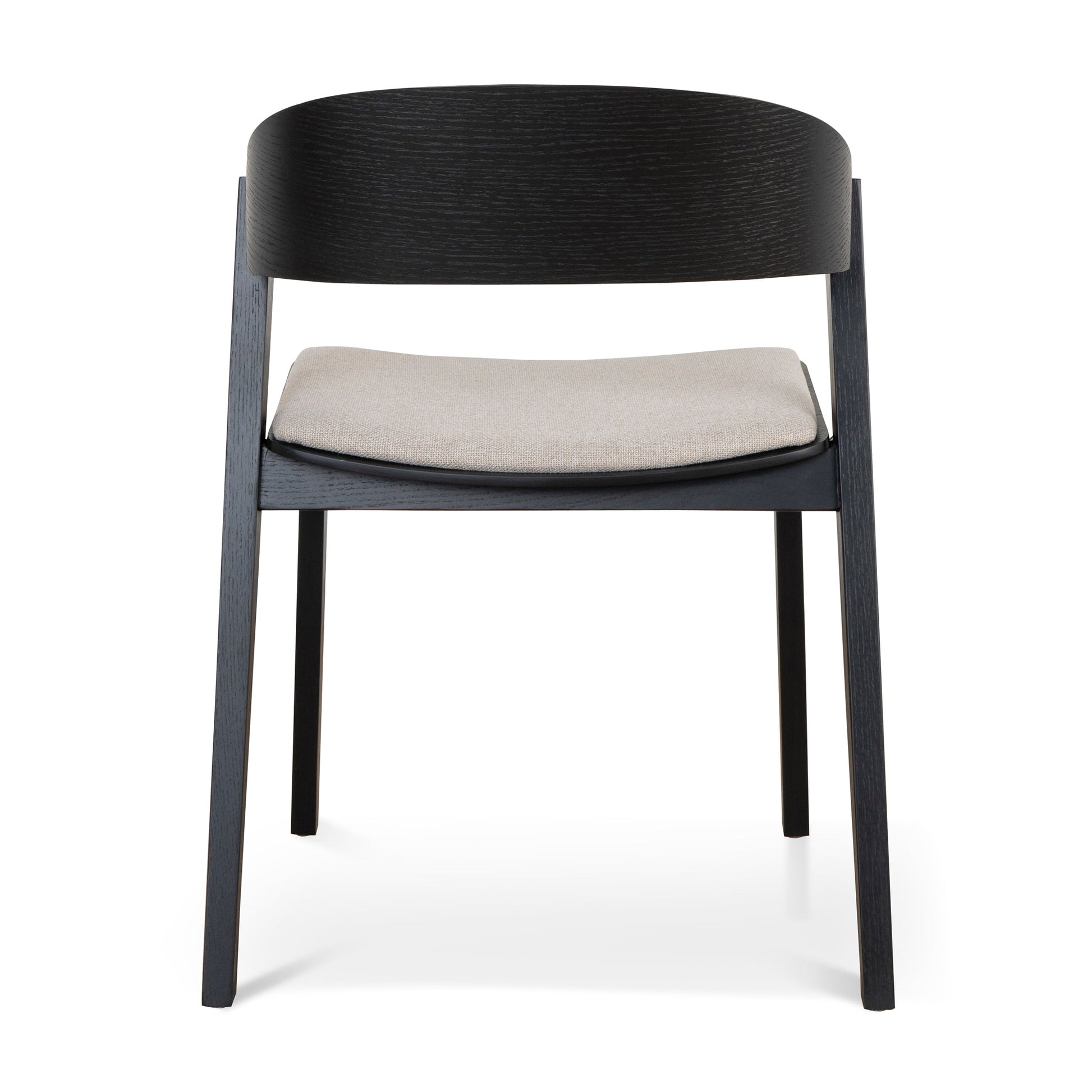 Black Dining Chair - Grey Seat (Set of 2)