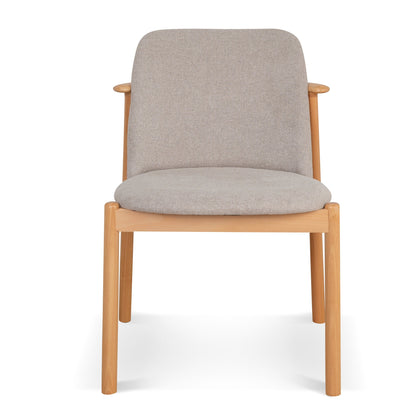 Natural Dining Chair - Grey Seat (Set of 2)