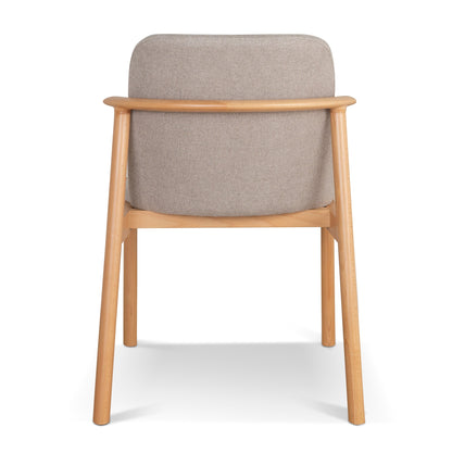 Natural Dining Chair - Grey Seat (Set of 2)