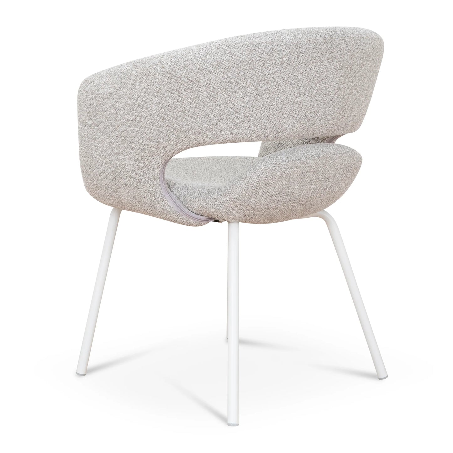 White Dining Chair - Clay Grey (Set of 2)