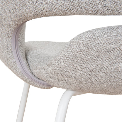White Dining Chair - Clay Grey (Set of 2)