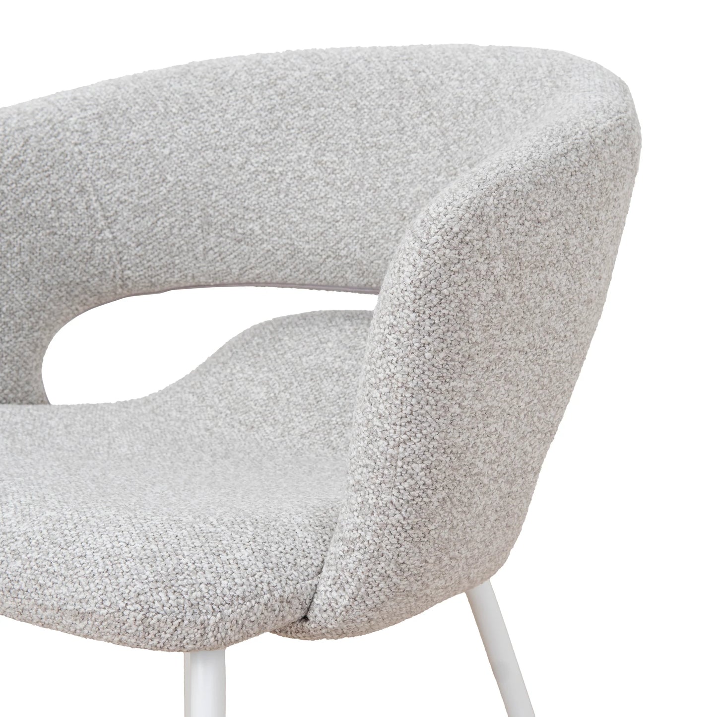 White Dining Chair - Clay Grey (Set of 2)