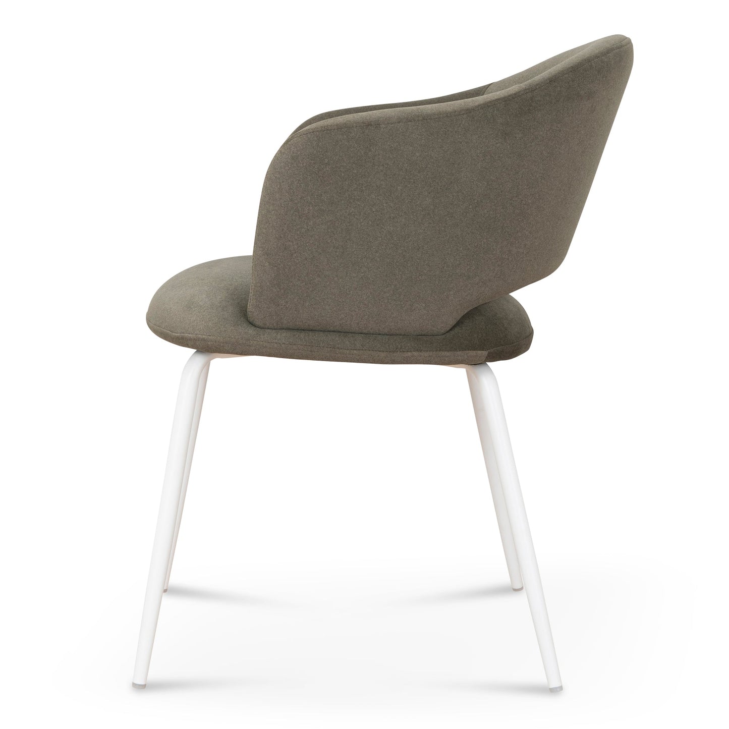 CDC10194-FH White Dining Chair - Dark Moss Green (Set of 2)