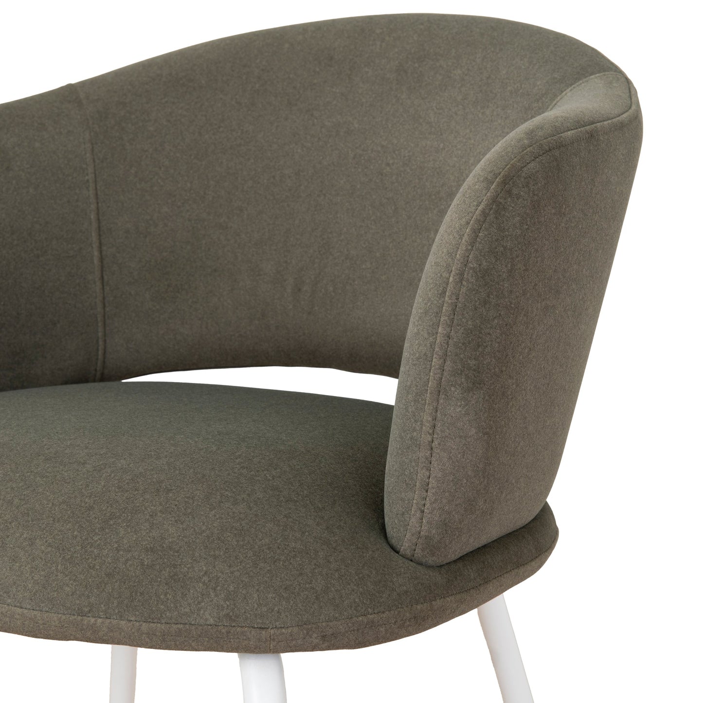 CDC10194-FH White Dining Chair - Dark Moss Green (Set of 2)