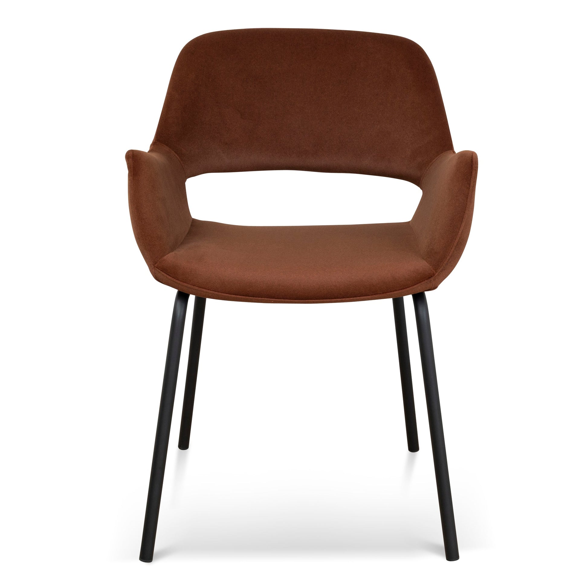 CDC10221-FH Black Dining Chair - Red Bronze Seat (Set of 2)