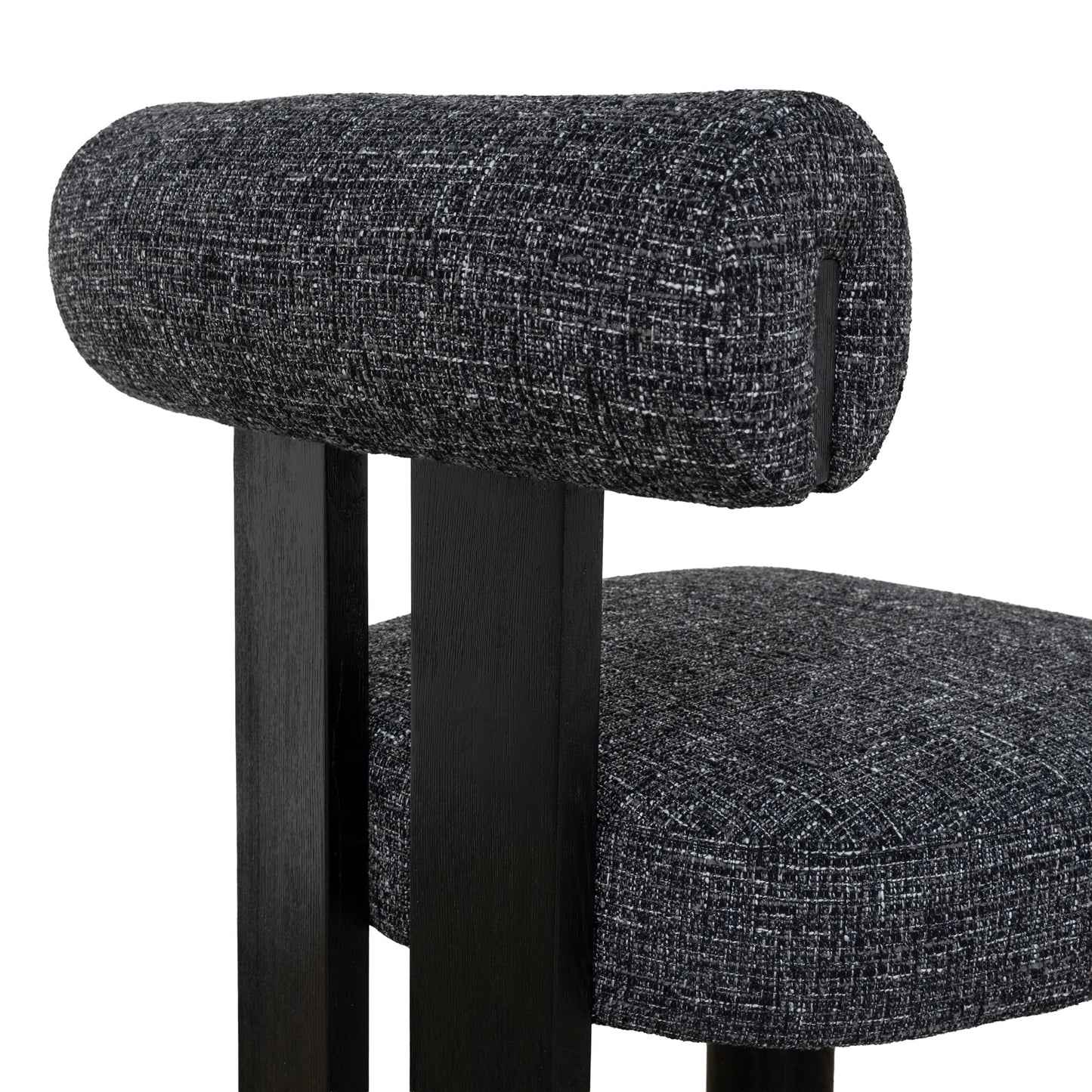 CDC10480-OLS Black Dining Chair - Field Charcoal (Set of 2)