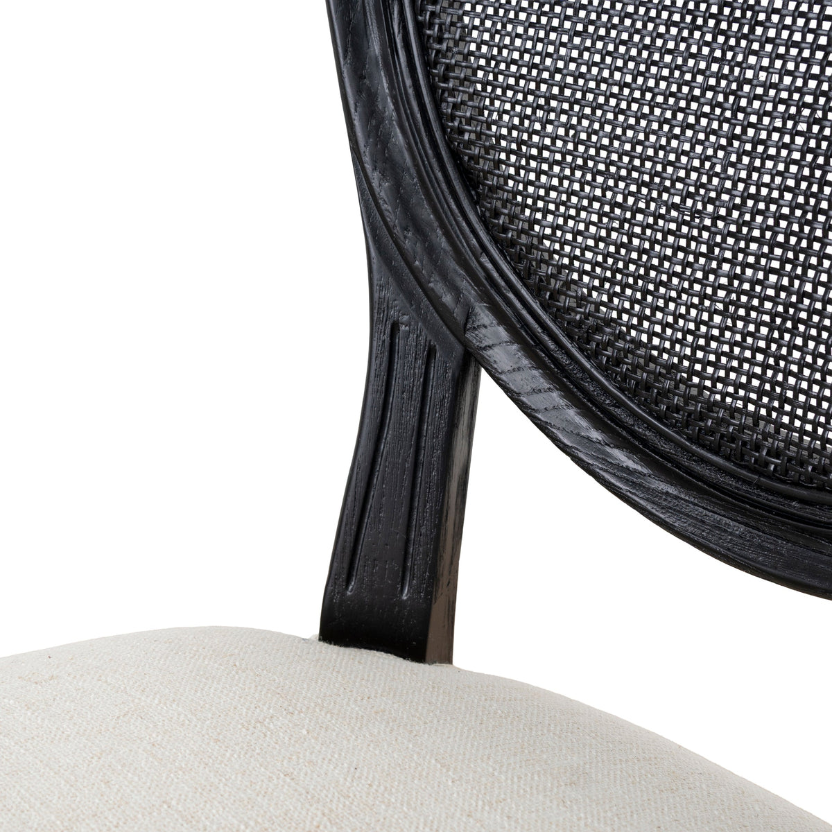 CDC10551-LJ Black ELM Dining Chair - Dawn Beige (Set of 2)