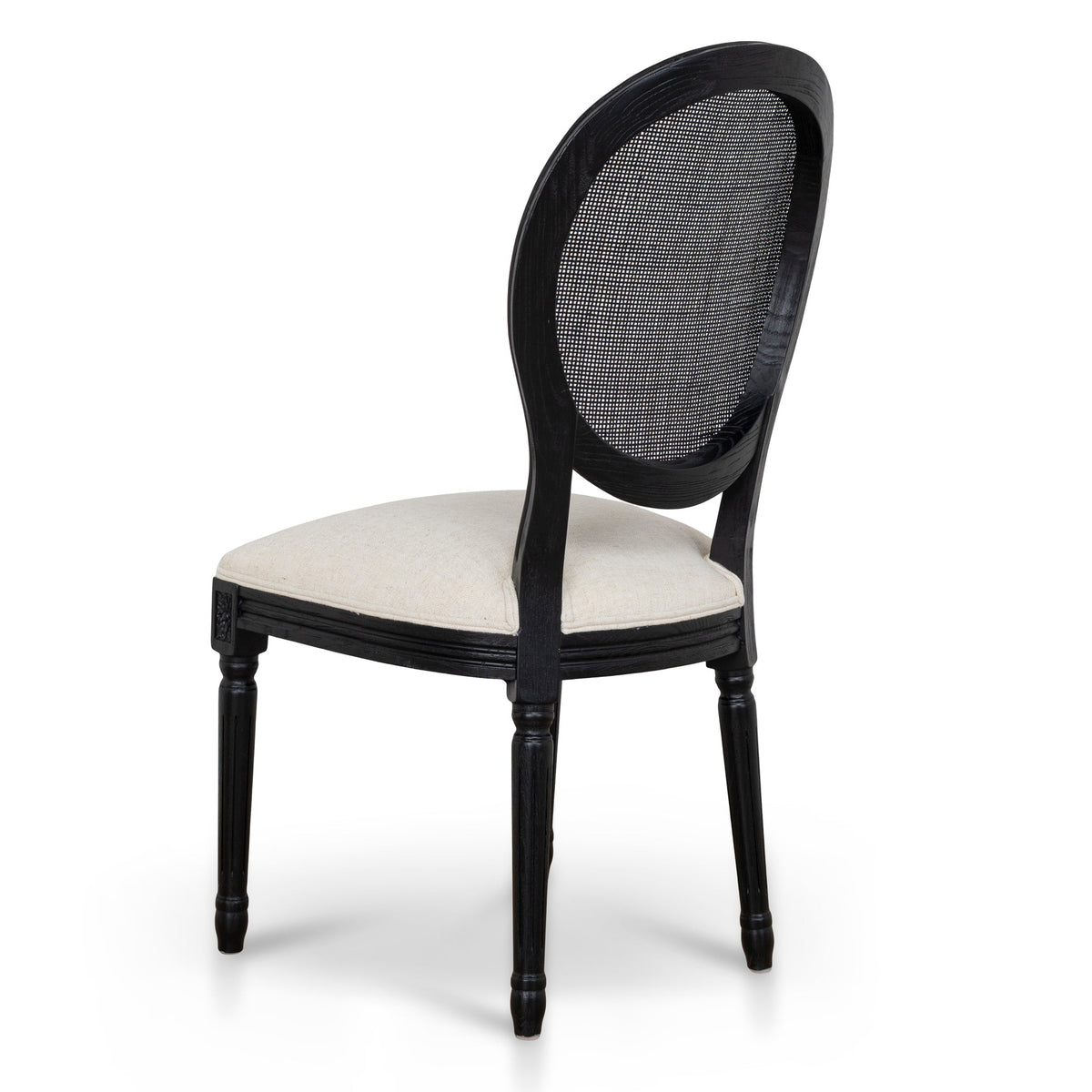 CDC10551-LJ Black ELM Dining Chair - Dawn Beige (Set of 2)