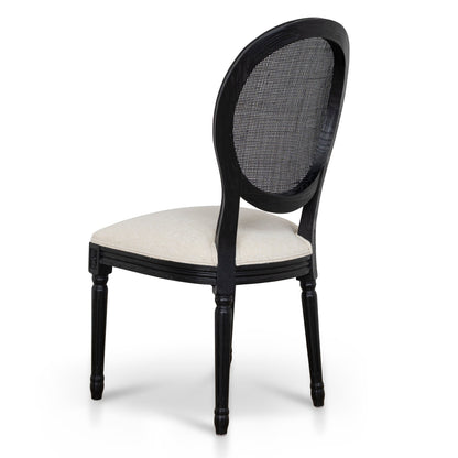 CDC10551-LJ Black ELM Dining Chair - Dawn Beige (Set of 2)