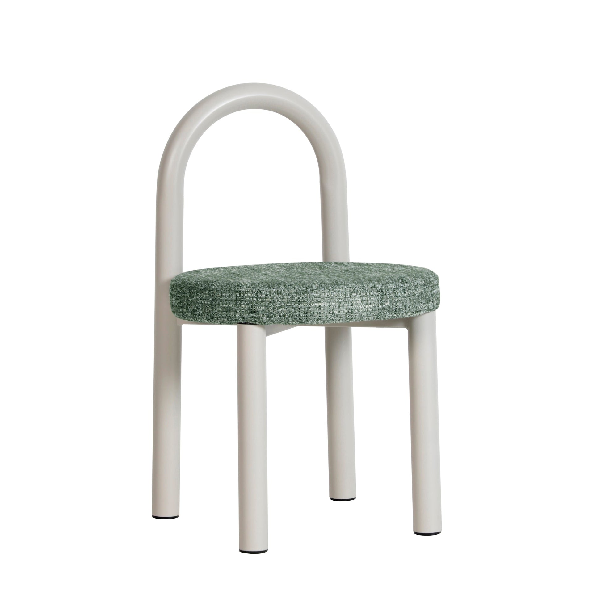 CDC12017-FH White Dining Chair - Spring Green (Set of 2)